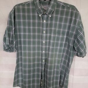 Sun River XL Green Plaid Button Up Shirt